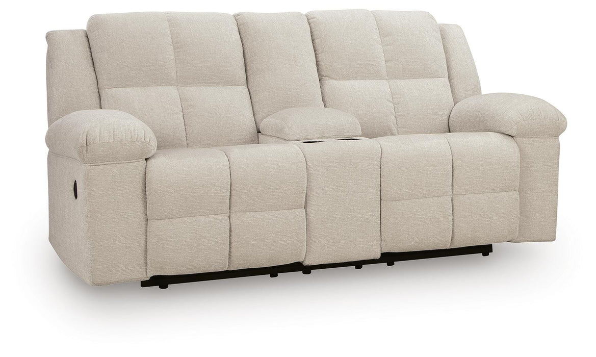 Orlen Reclining Loveseat with Console - Venta Furnishings (San Antonio,TX)