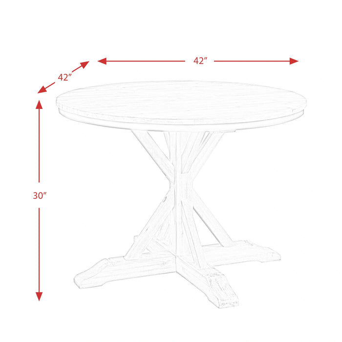Callista Round Standard Height 5PC Dining Set-Table and Four Chairs
