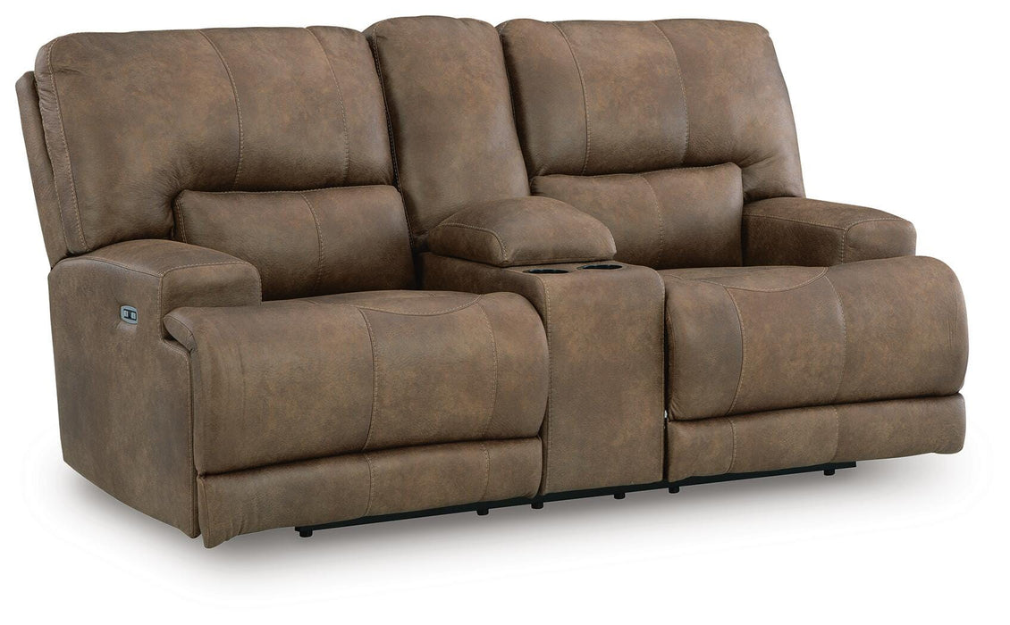 Beckley Place Power Reclining Loveseat with Console - Venta Furnishings (San Antonio,TX)