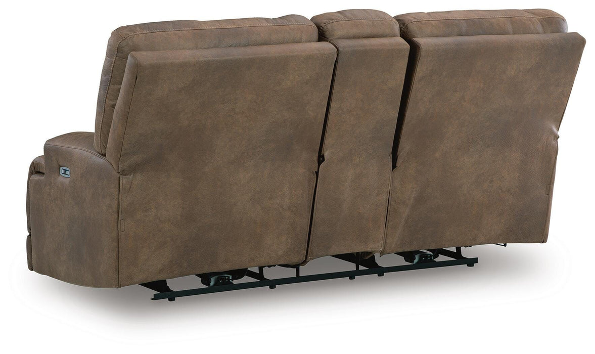 Beckley Place Power Reclining Loveseat with Console - Venta Furnishings (San Antonio,TX)