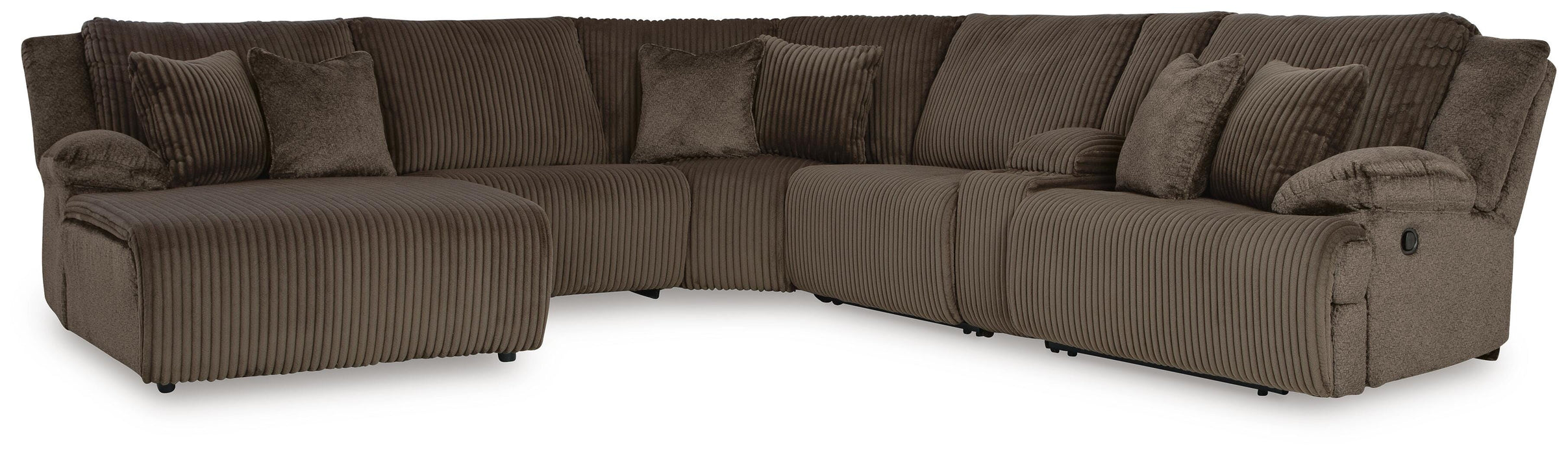 Top Tier Reclining Sectional with Chaise - Venta Furnishings (San Antonio,TX)