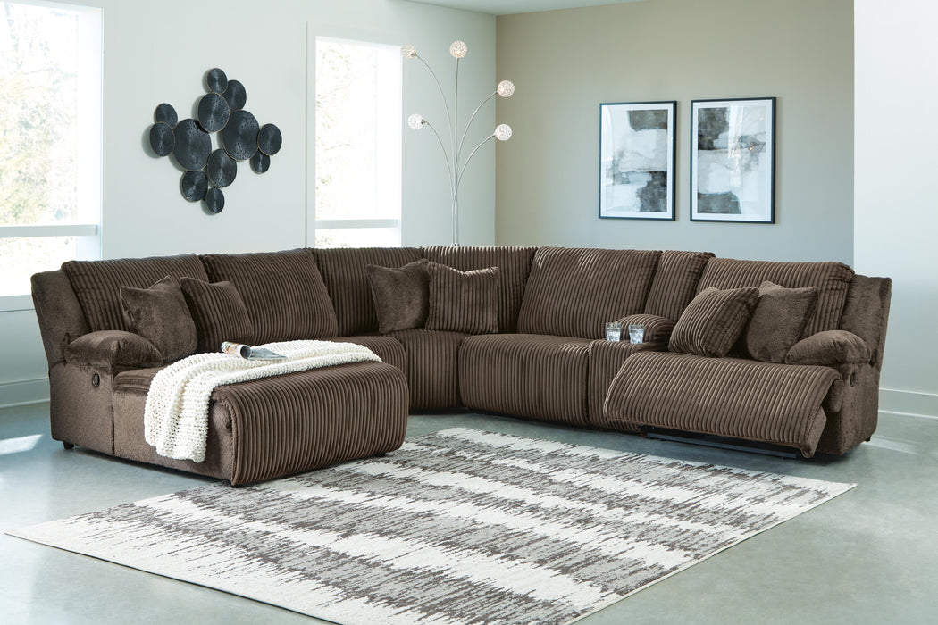 Top Tier Reclining Sectional with Chaise - Venta Furnishings (San Antonio,TX)