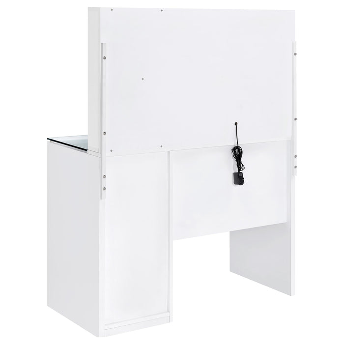 Flora Makeup Vanity Table with LED Mirror and Stool
