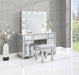 Allora 9-drawer Mirrored Storage Vanity Set with Hollywood Lighting Metallic image