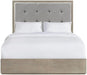 Elements International Arcadia Queen Upholstered Panel Bed in Gray image