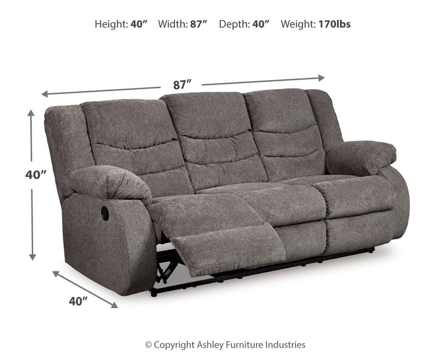 Tulen Reclining Sofa - Venta Furnishings (San Antonio,TX)