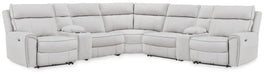 Social Pointe Reclining Sectional with Storage Consoles - Venta Furnishings (San Antonio,TX)