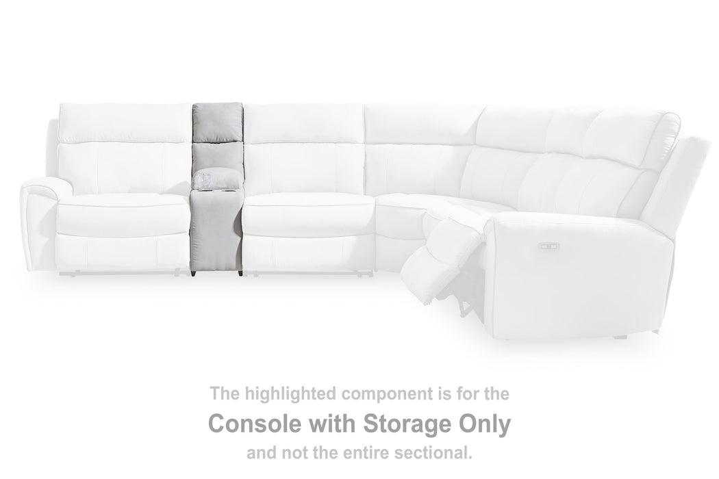 Social Pointe Reclining Sectional with Storage Consoles - Venta Furnishings (San Antonio,TX)