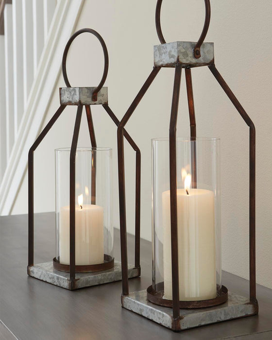 Diedrick Lantern (Set of 2) - Venta Furnishings (San Antonio,TX)