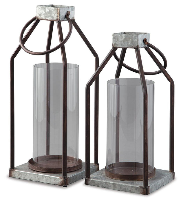 Diedrick Lantern (Set of 2) - Venta Furnishings (San Antonio,TX)