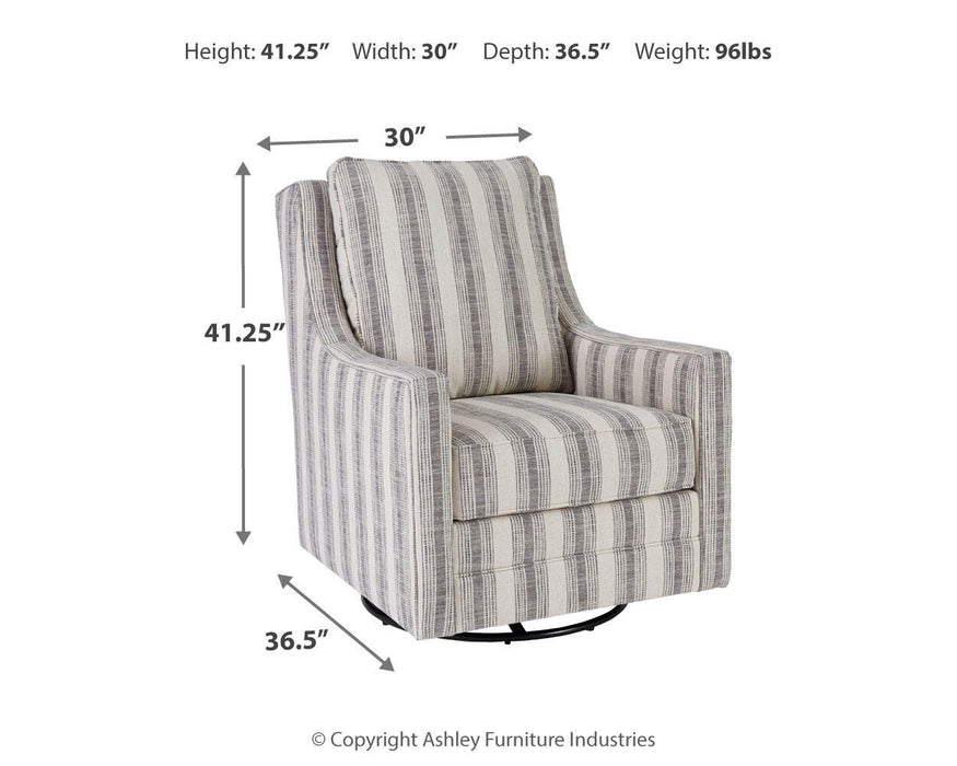 Kambria Swivel Glider Accent Chair - Venta Furnishings (San Antonio,TX)