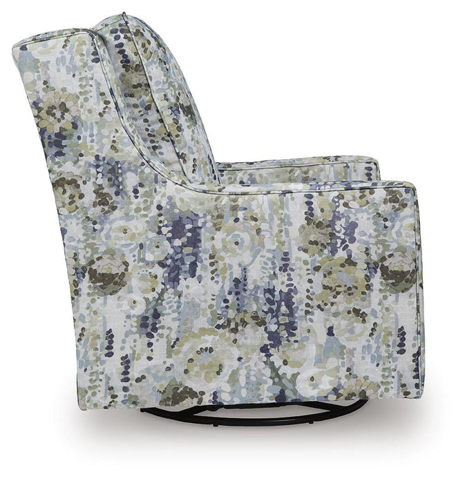 Dustinford Swivel Glider Accent Chair - Venta Furnishings (San Antonio,TX)