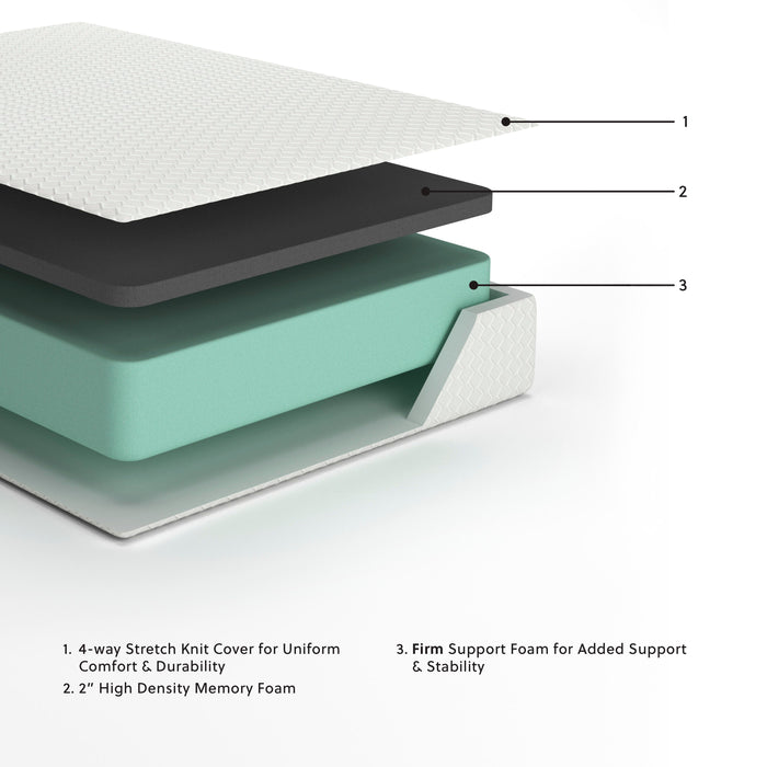 Chime 12 Inch Memory Foam Mattress in a Box - Venta Furnishings (San Antonio,TX)