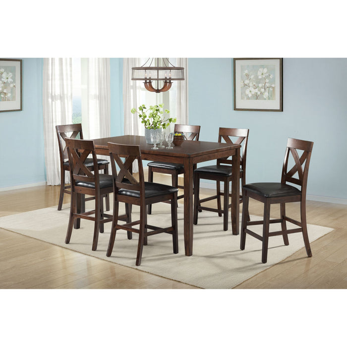Alex 60" 7Pc Counter Dining Set - Venta Furnishings (San Antonio,TX)