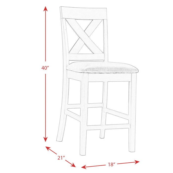 Alex 60" 7Pc Counter Dining Set - Venta Furnishings (San Antonio,TX)