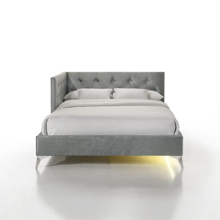 Amberley UPH Corner Bed with LED and USB - Venta Furnishings (San Antonio,TX)