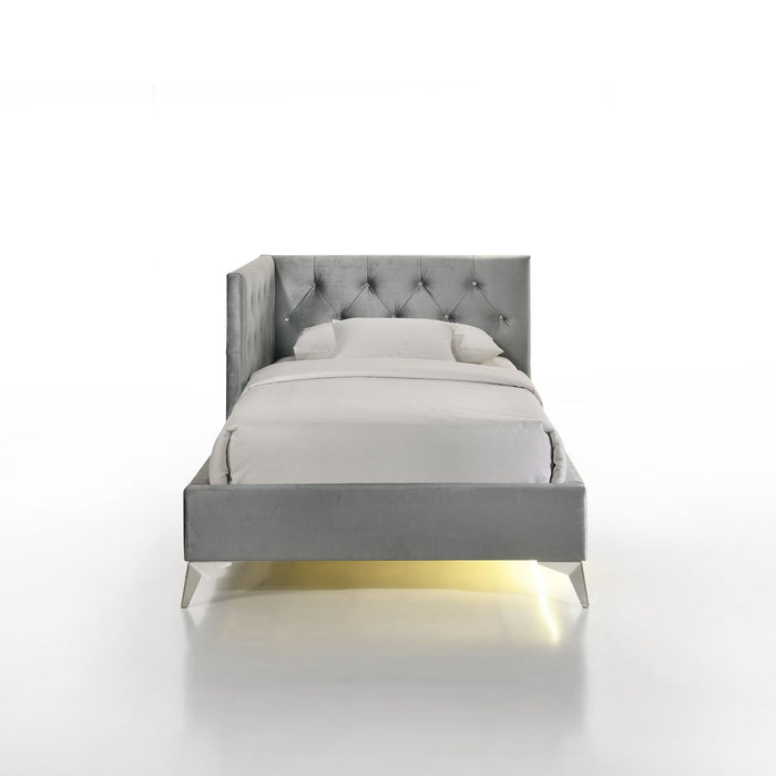 Amberley UPH Corner Bed with LED and USB - Venta Furnishings (San Antonio,TX)