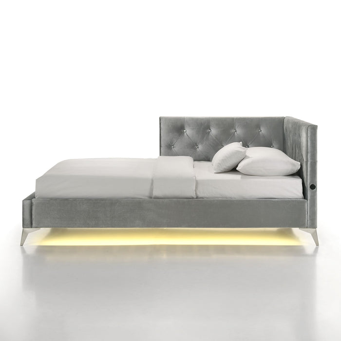 Amberley UPH Corner Bed with LED and USB - Venta Furnishings (San Antonio,TX)