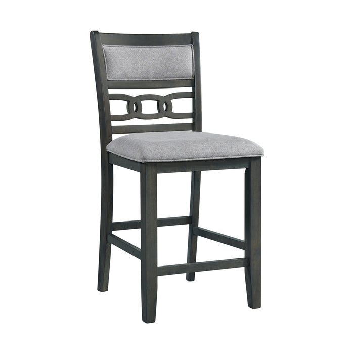 Amherst Counter Height Dining Set in Grey-Table & Four PU Chairs - Venta Furnishings (San Antonio,TX)