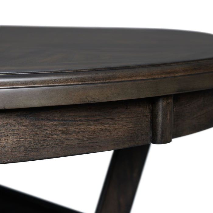 Amherst Counter Table w/Wood Leg Dark Finish - Venta Furnishings (San Antonio,TX)