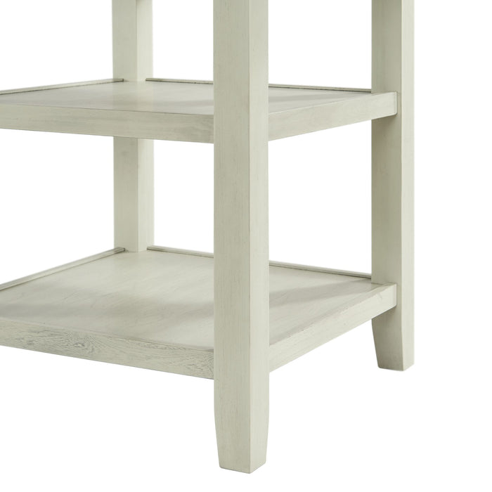 Amherst Counter Table w/Wood Leg White Finish - Venta Furnishings (San Antonio,TX)