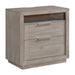 Arcadia 2-Drawer Nightstand with USB in Grey - Venta Furnishings (San Antonio,TX)