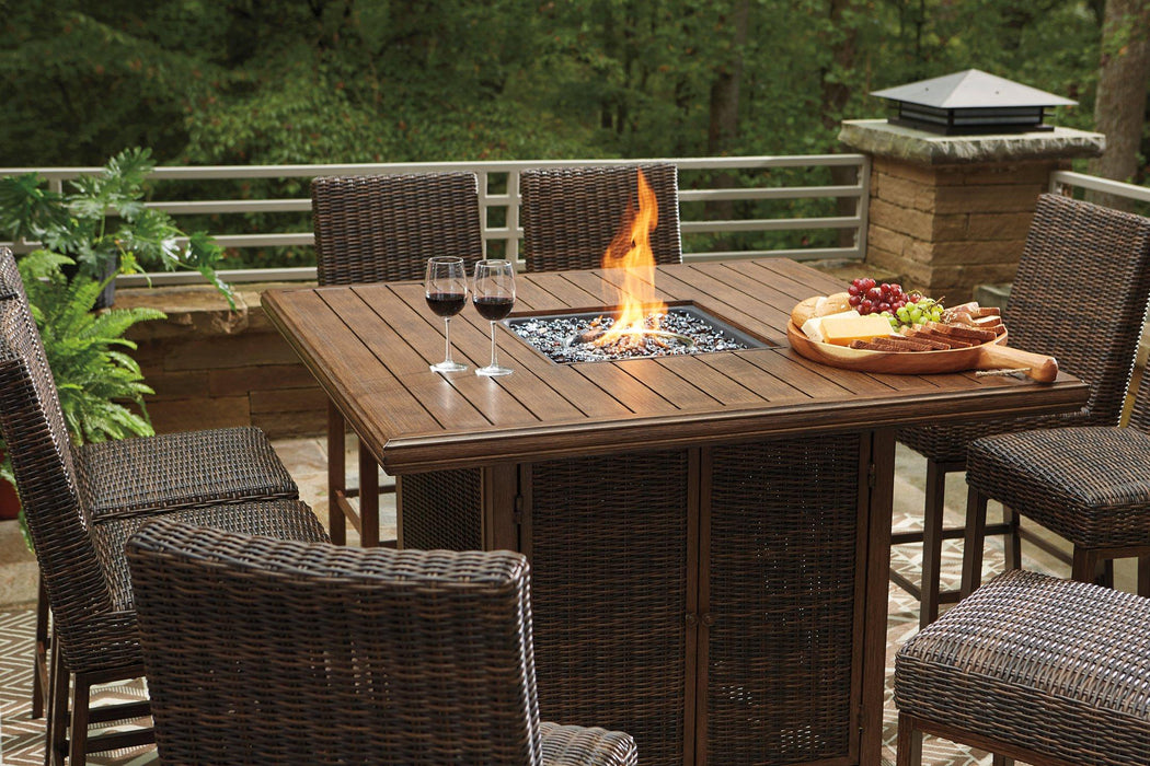 Paradise Trail Bar Table with Fire Pit