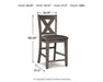 Caitbrook Counter Height Upholstered Bar Stool - Venta Furnishings (San Antonio,TX)