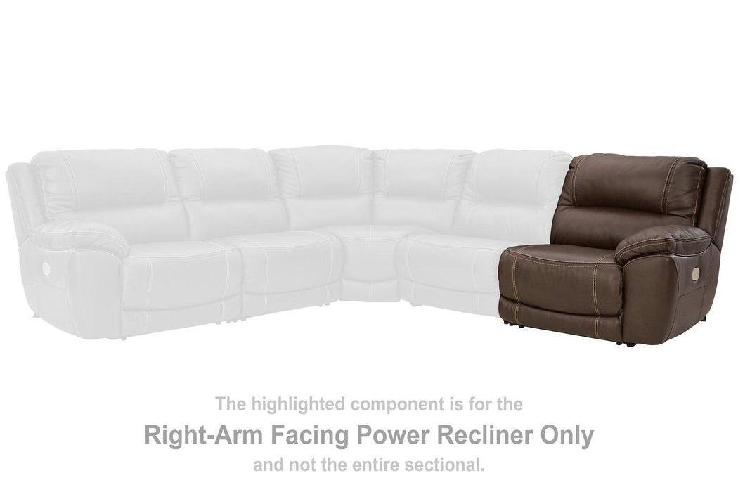 Dunleith Power Reclining Sectional Loveseat - Venta Furnishings (San Antonio,TX)