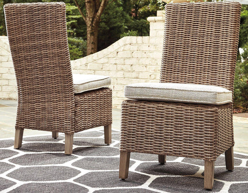 Beachcroft Outdoor Side Chair with Cushion (Set of 2) - Venta Furnishings (San Antonio,TX)