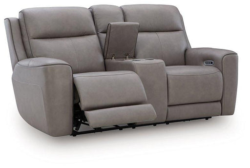 5Z-Comfort Power Reclining Loveseat with Console - Venta Furnishings (San Antonio,TX)