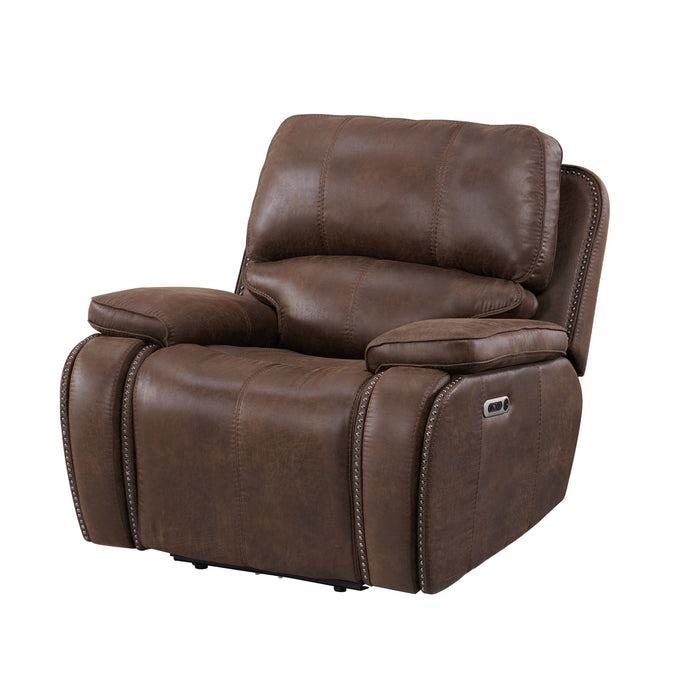Atlantis 3PC Living Room Set in Heritage Brown-Sofa, Loveseat & Recliner - Venta Furnishings (San Antonio,TX)