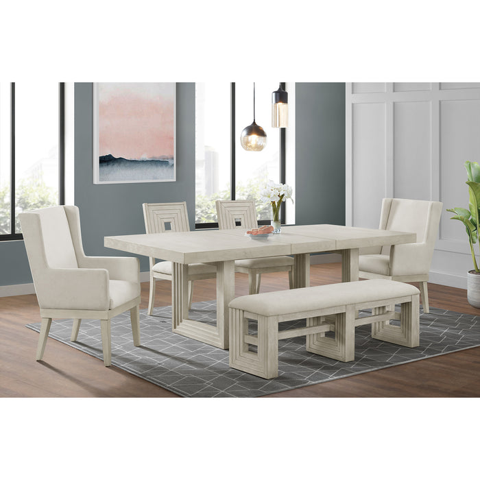 Avalanche Dining Bench in Antique White - Venta Furnishings (San Antonio,TX)