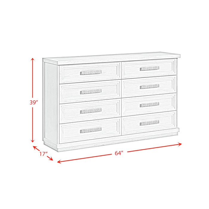 Avalanche 8-Drawer Dresser in Antique White - Venta Furnishings (San Antonio,TX)