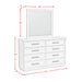 Avalanche Dresser and Mirror Set in Antique White - Venta Furnishings (San Antonio,TX)