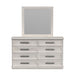 Avalanche Dresser and Mirror Set in Antique White - Venta Furnishings (San Antonio,TX)