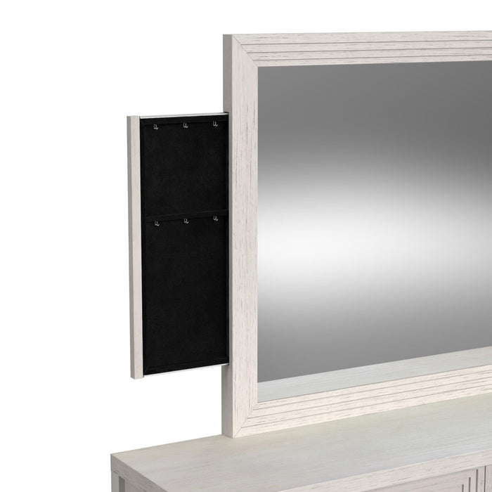 Avalanche Dresser and Mirror Set in Antique White - Venta Furnishings (San Antonio,TX)