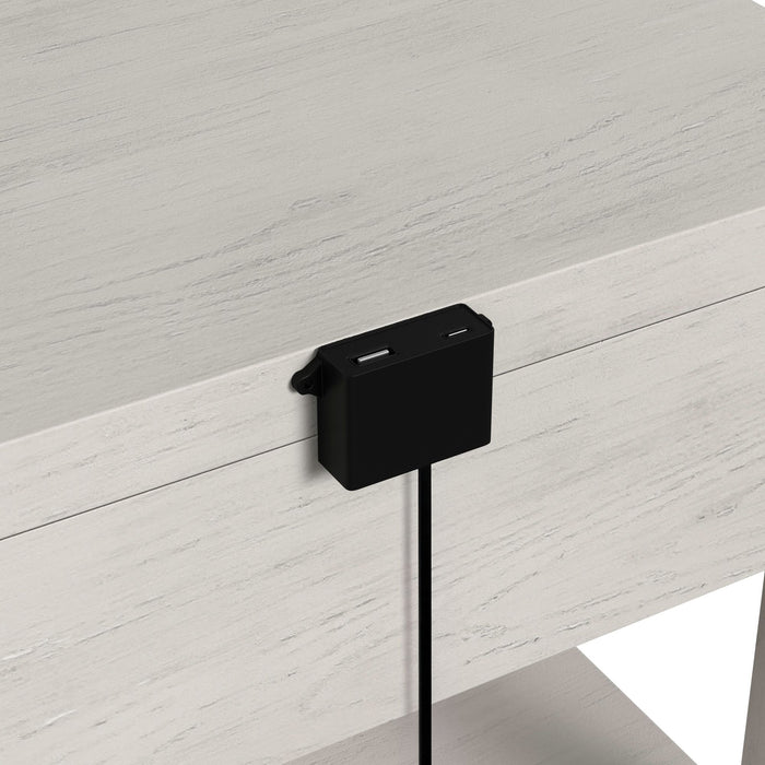 Avalanche 2PC Occasional Table Set in Antique White-Coffee Table & End Table