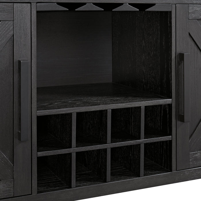 Axel Server in Light Grey and Espresso