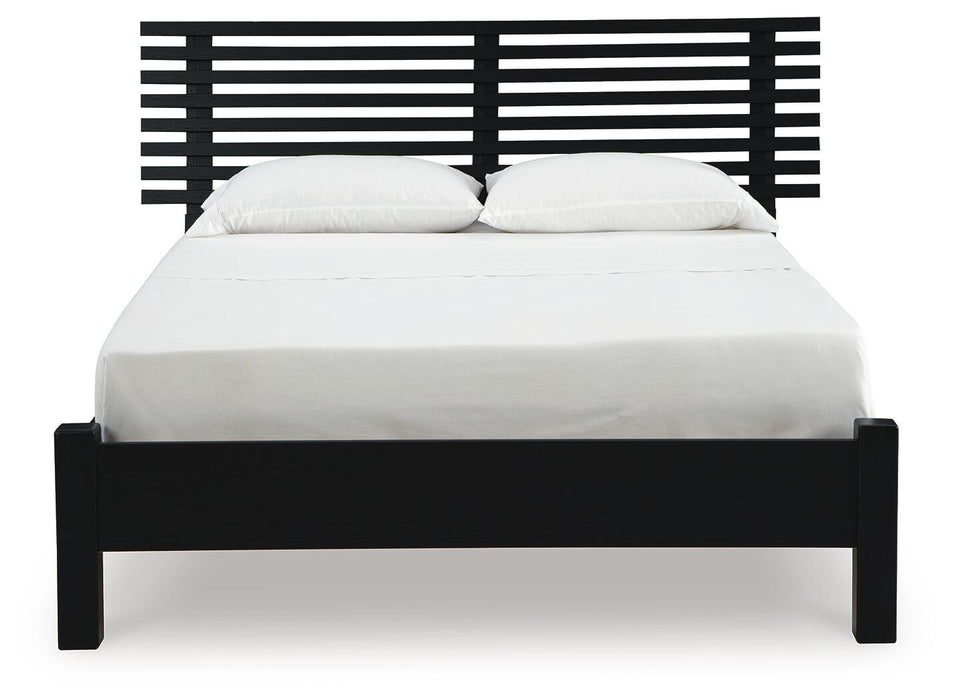 Danziar Queen Slat Bed - Venta Furnishings (San Antonio,TX)