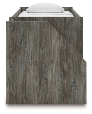 Frandern Loft Bed with Bookcase Storage