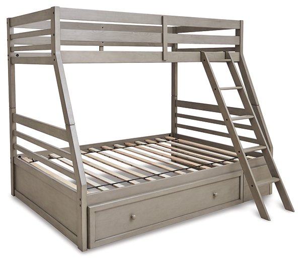 Lettner Youth Bunk Bed with 1 Large Storage Drawer - Venta Furnishings (San Antonio,TX)