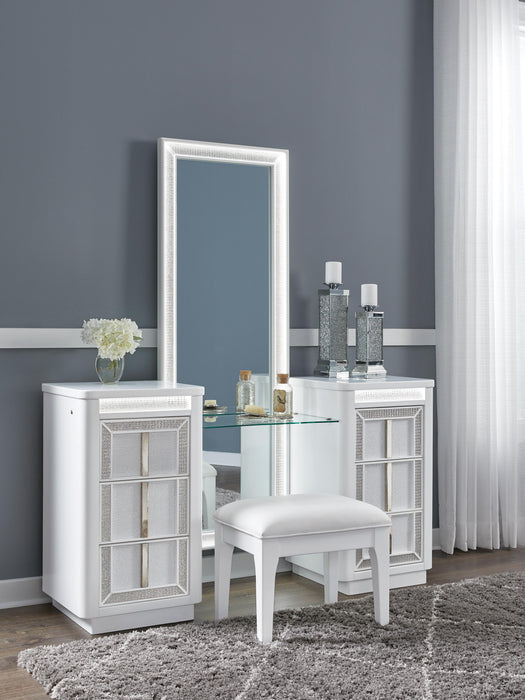 Chalanna Vanity with Mirror - Venta Furnishings (San Antonio,TX)
