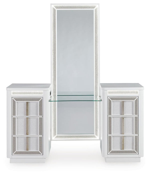 Chalanna Vanity with Mirror - Venta Furnishings (San Antonio,TX)