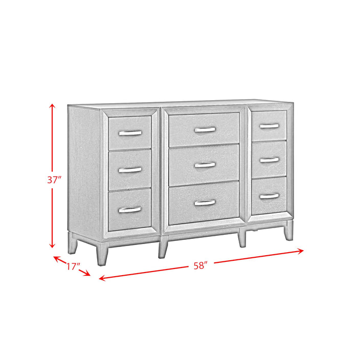 Beaumont 9-Drawer Dresser in Merlot - Venta Furnishings (San Antonio,TX)