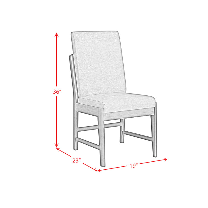 Brisbane Standard Height Dining Set in Brown-Table and Four Fabric Chairs