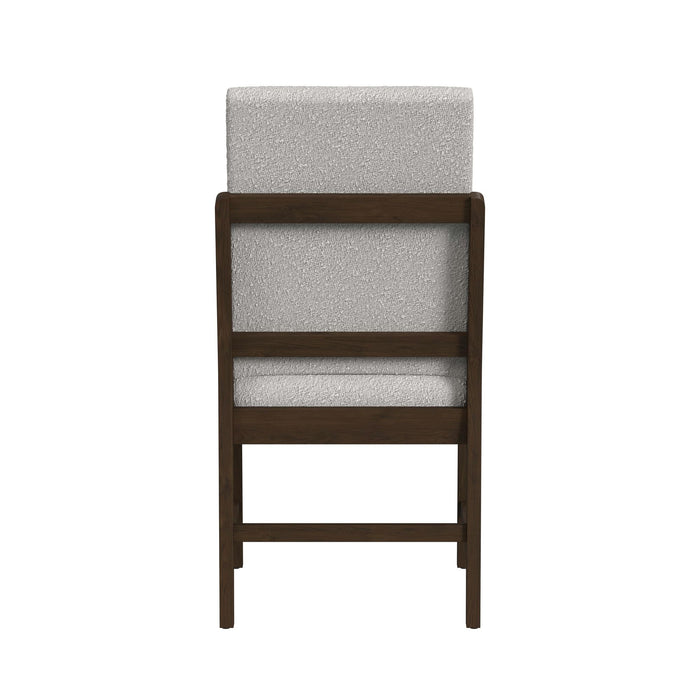 Brisbane Standard Height Dining Set in Brown-Table and Four Fabric Chairs