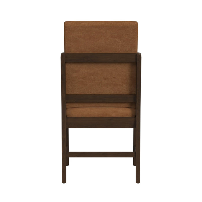 Brisbane Standard Height Dining Set in Brown-Table and Four Fabric Chairs