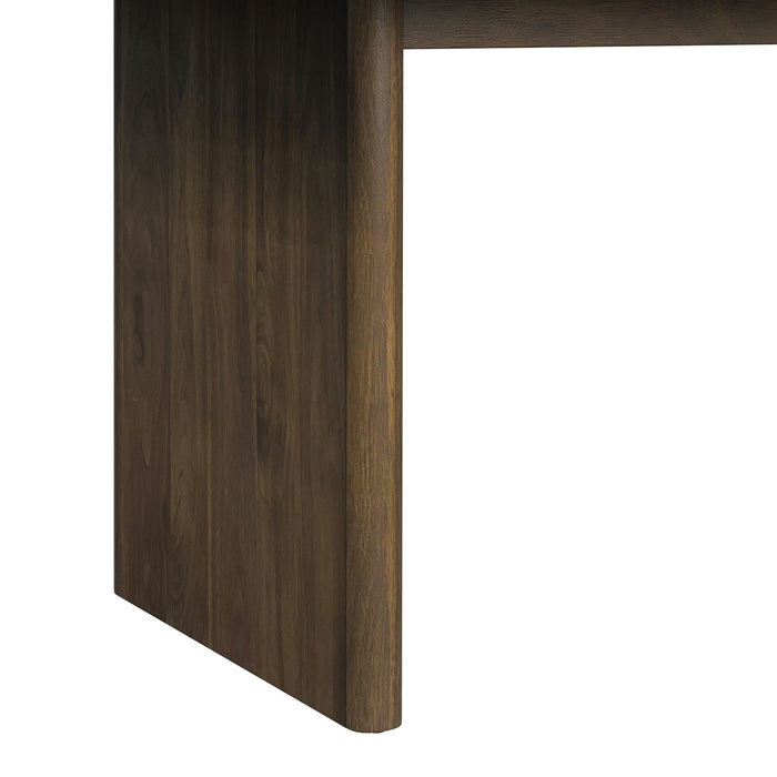 Brisbane Standard Height Dining Set in Brown-Table and Four Fabric Chairs