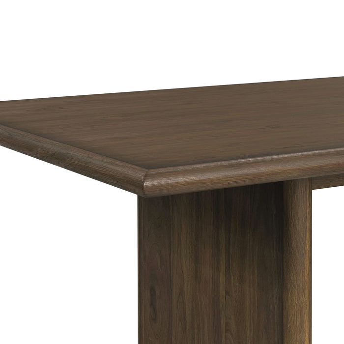 Brisbane Standard Height Dining Set in Brown-Table and Four Fabric Chairs